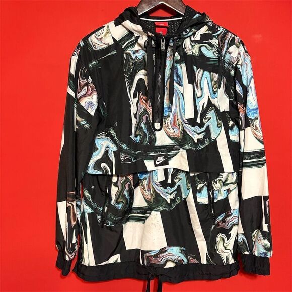 Nike Women's Marble Print Half Zip‎ Jacket Multicolor Size M Casual - Picture 1 of 13